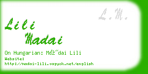 lili madai business card